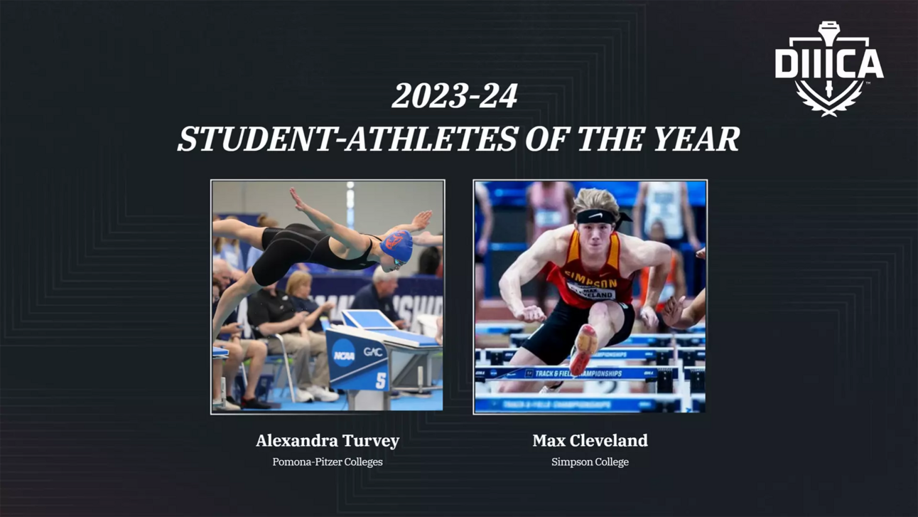 Turvey, Cleveland Honored As Student-Athletes of Year by DIIICA