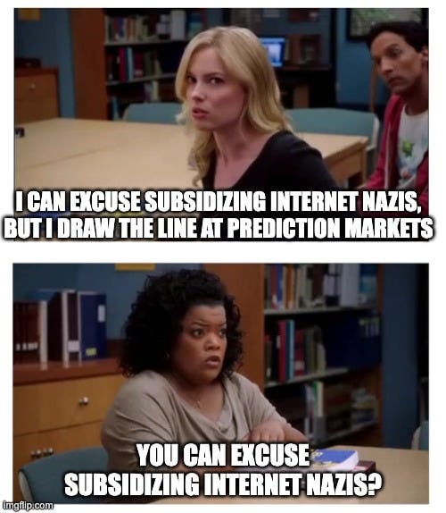 Yeah, so... Substack, I'm out.