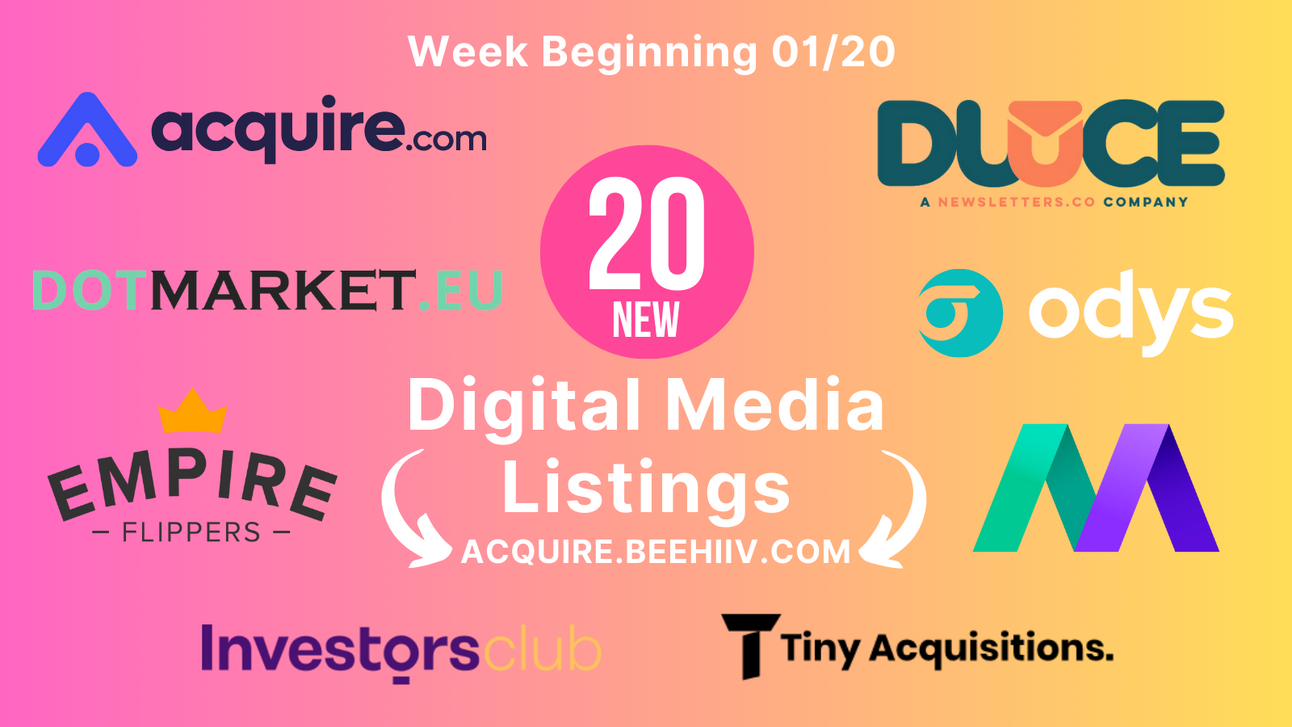 🆕 Digital Media Listings (Jan 20): 20 New listings