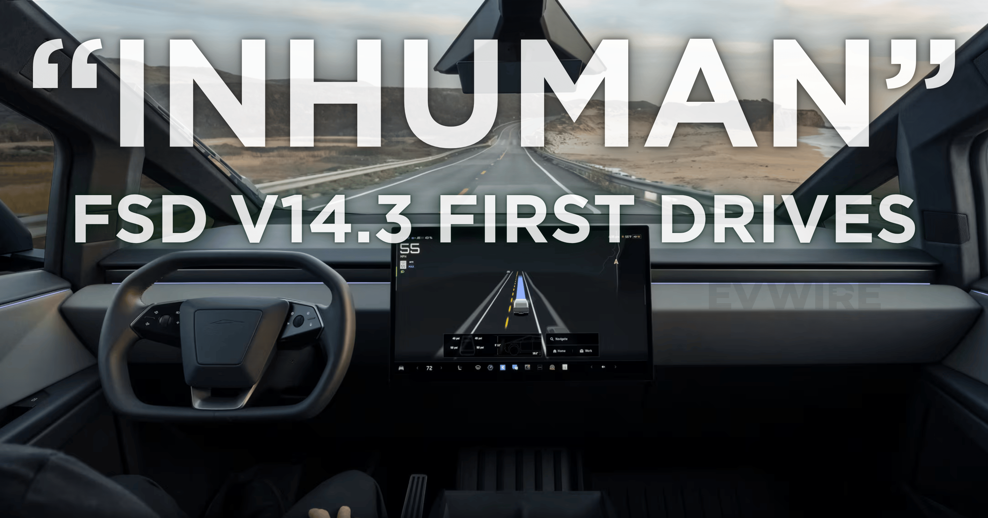 VIDEO: Compilation of Tesla FSD V14.3 first drives with "inhuman" reaction times and more mature Mad Max mode