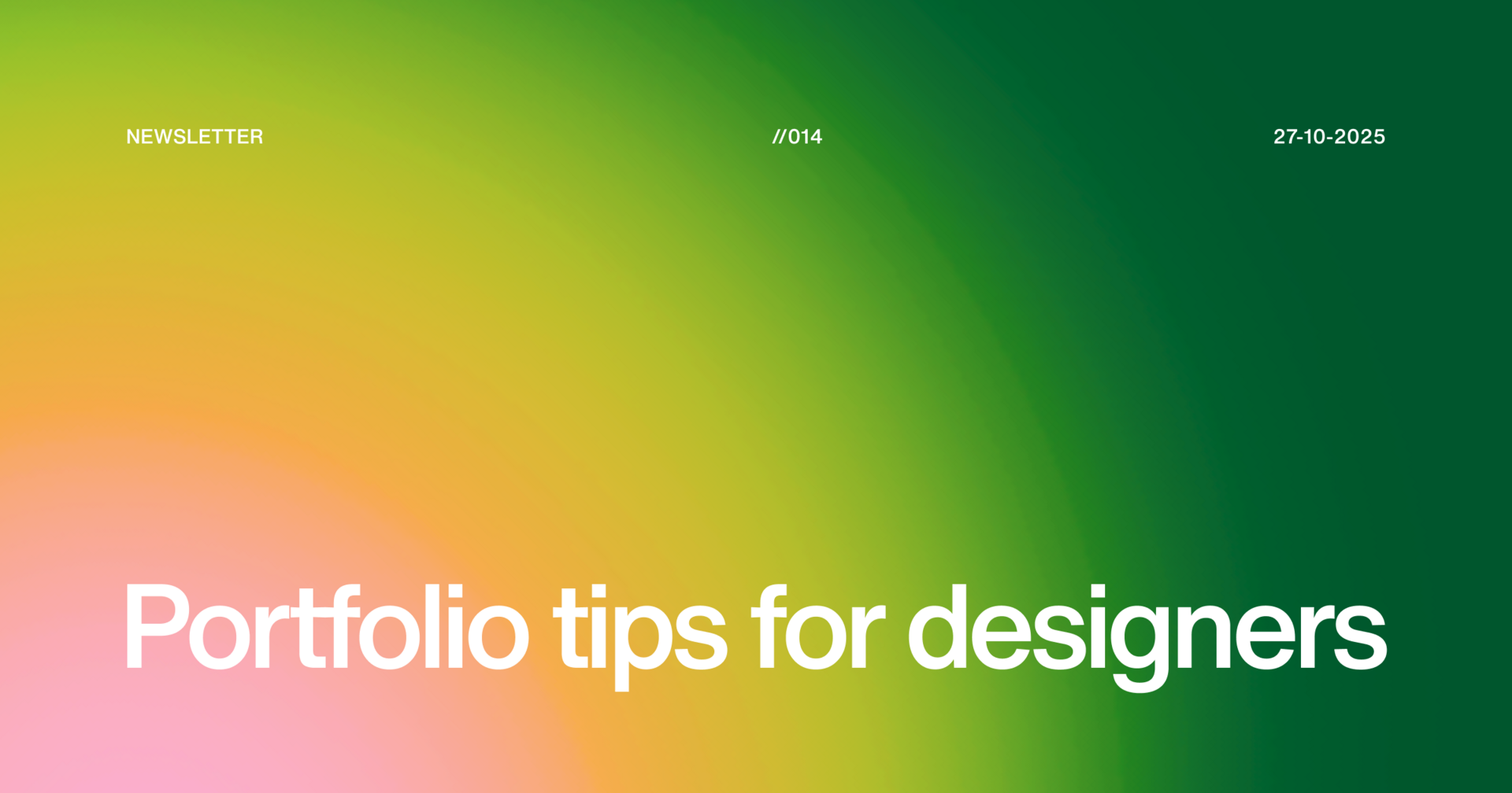 Portfolio tips for designers
