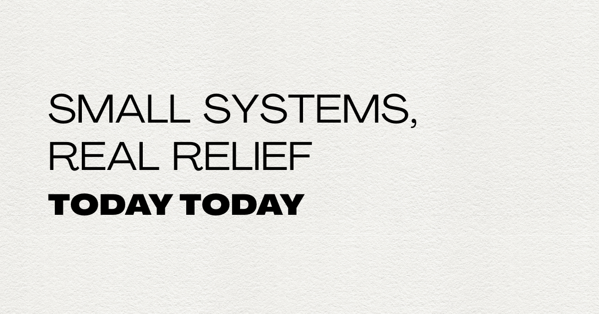 January Roundup: Small Systems, Real Relief
