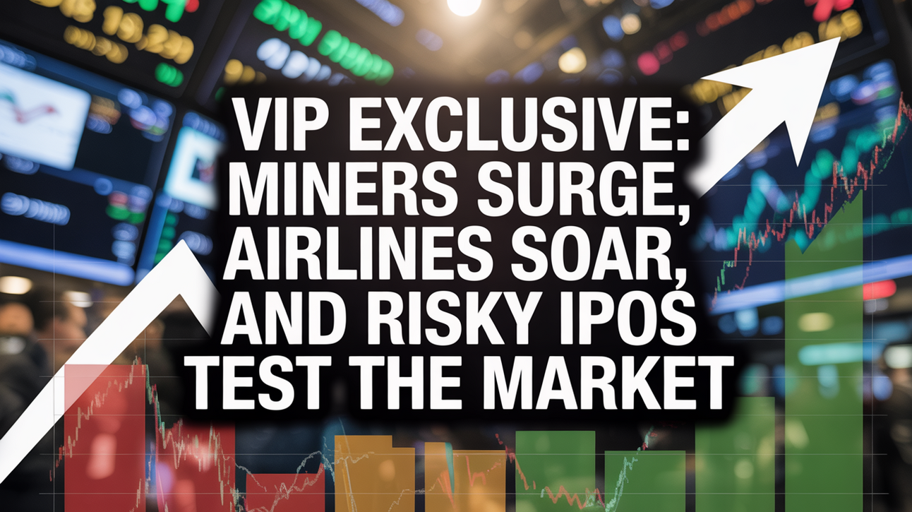 VIP Exclusive: Miners Surge, Airlines Soar, and Risky IPOs Test the Market
