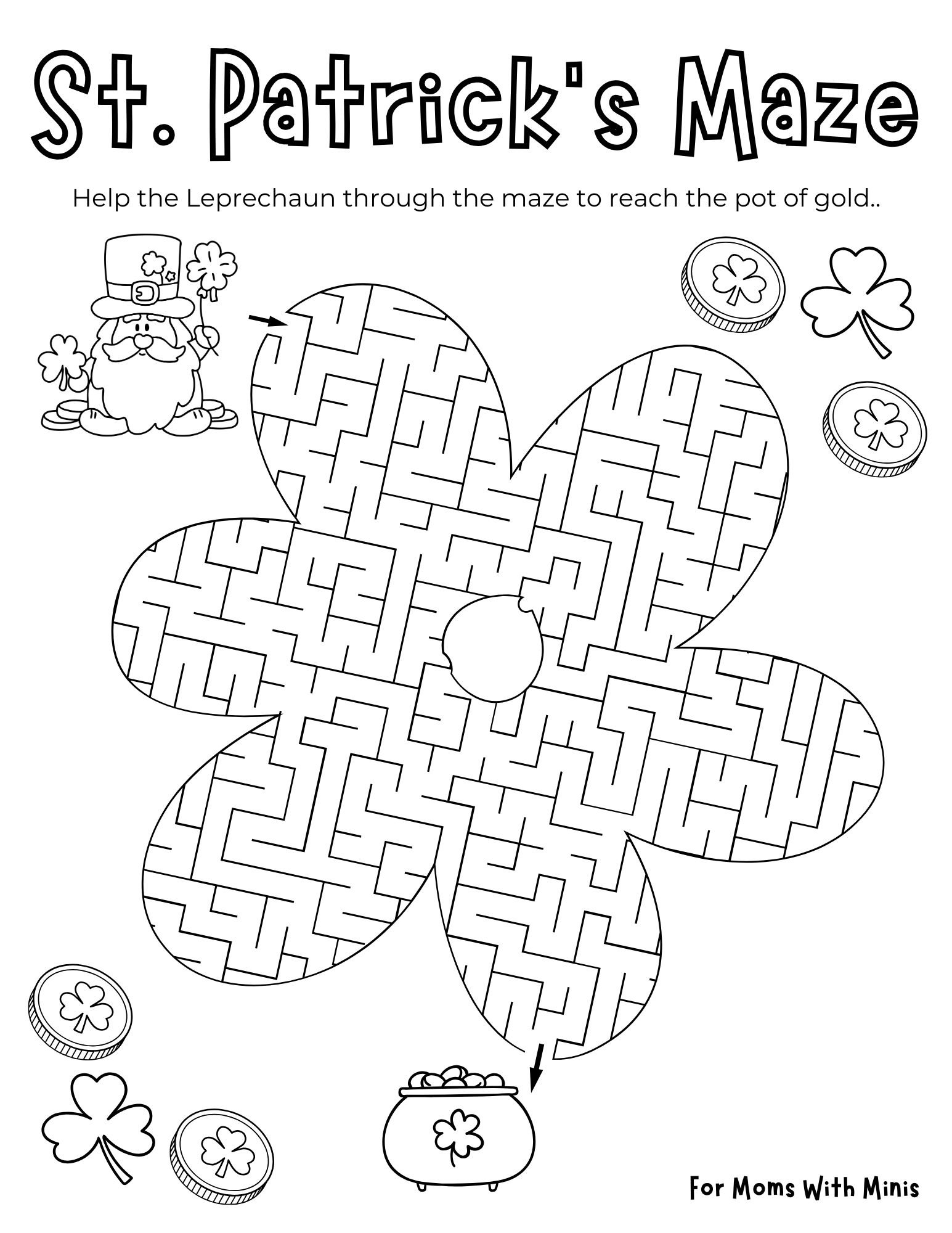 St. Patrick's Day Maze Worksheet