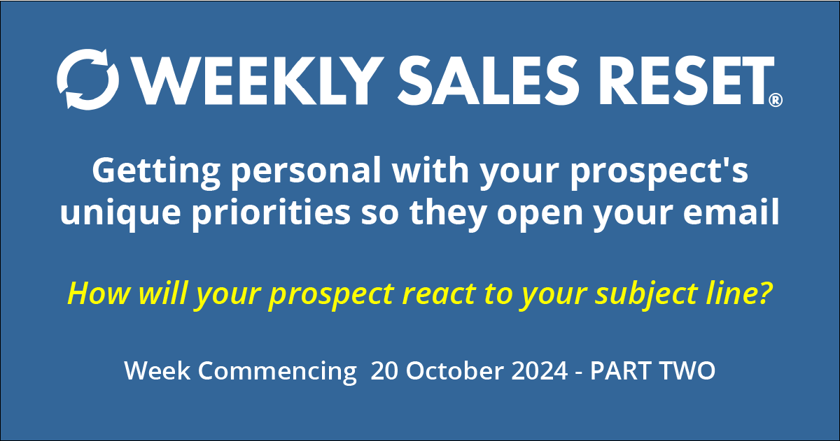 Getting personal with your prospect's unique priorities so they open your email
