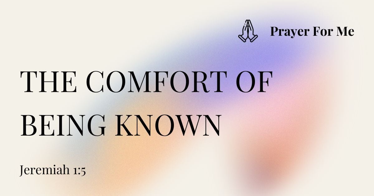The Comfort of Being Known