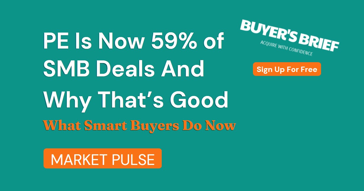 Private Equity Is Now 59% Of Small Business Deals. Here's Why That's Good News.