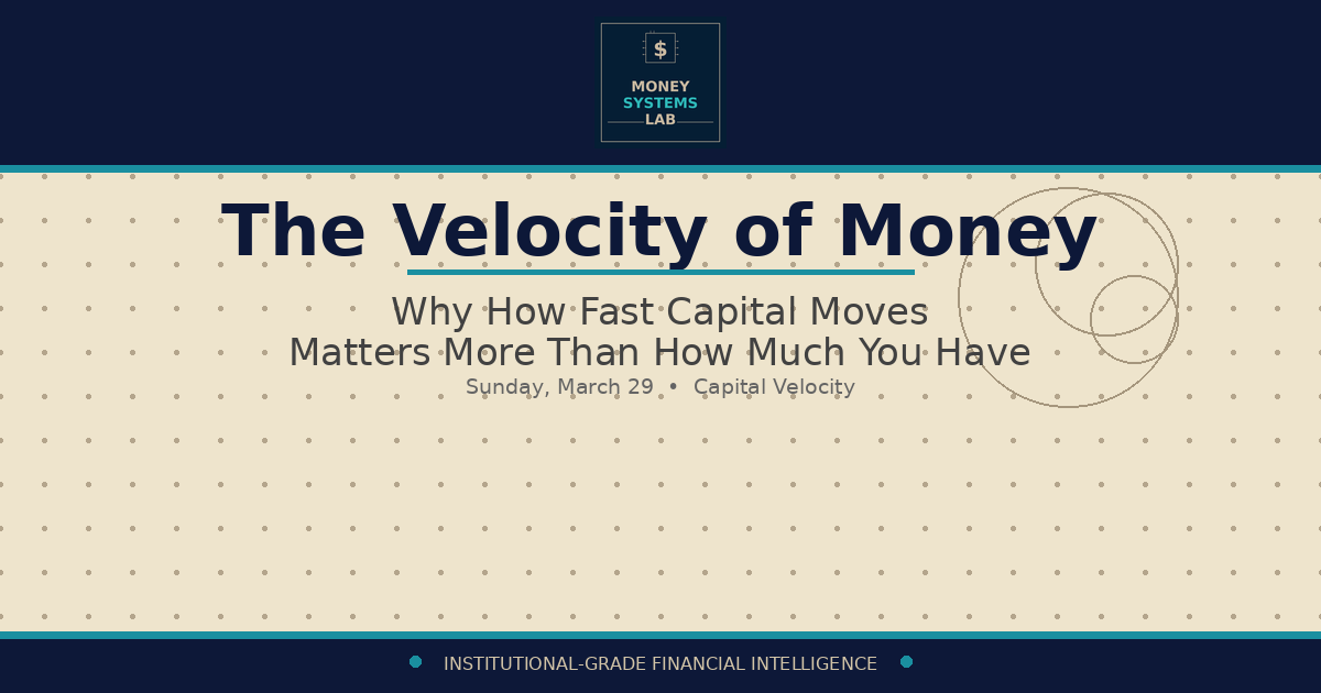 The Velocity of Money: Why How Fast Capital Moves Matters More Than How Much You Have