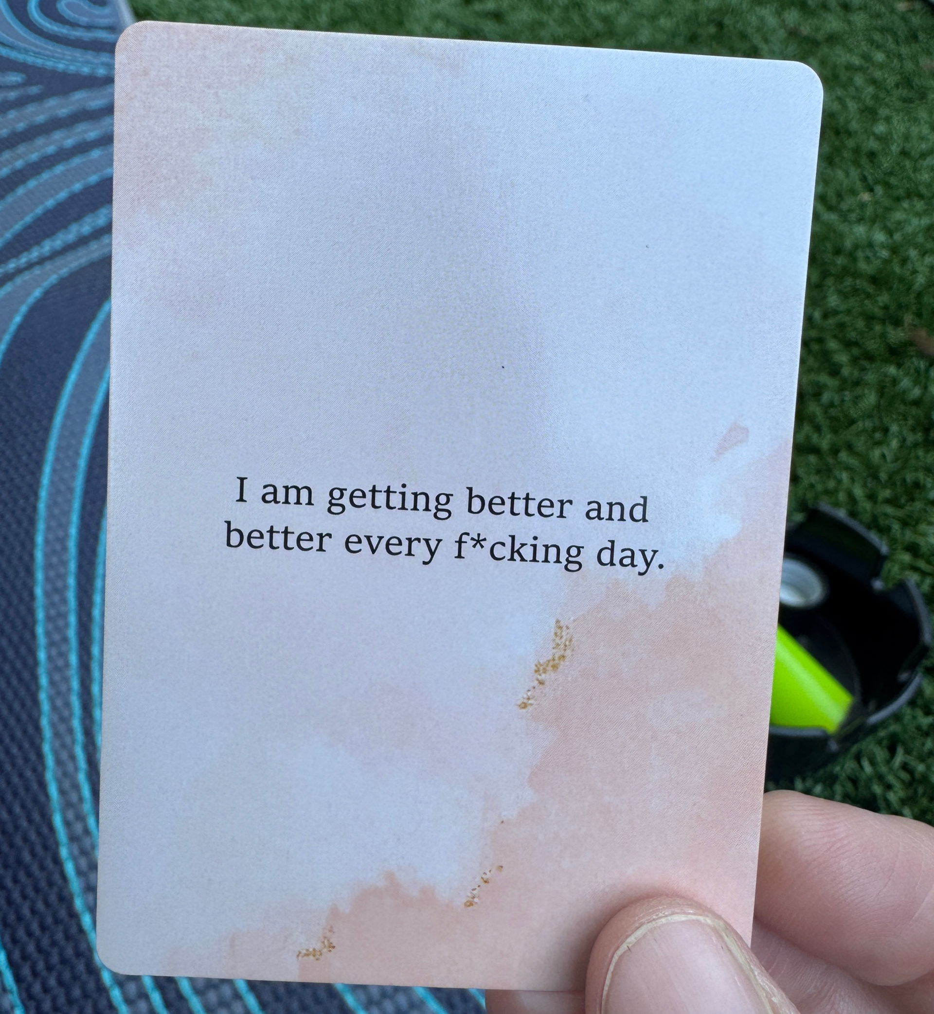 A Little Practicing What I Preach