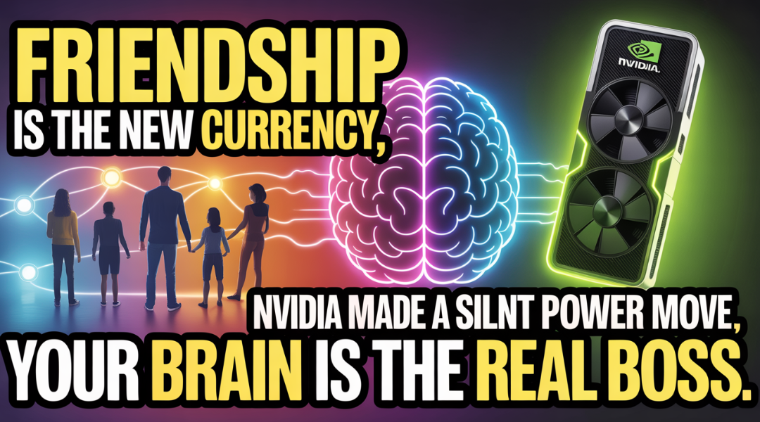 Friendship Is the New Currency, Nvidia Made a Silent Power Move, and Your Brain Is the Real Boss