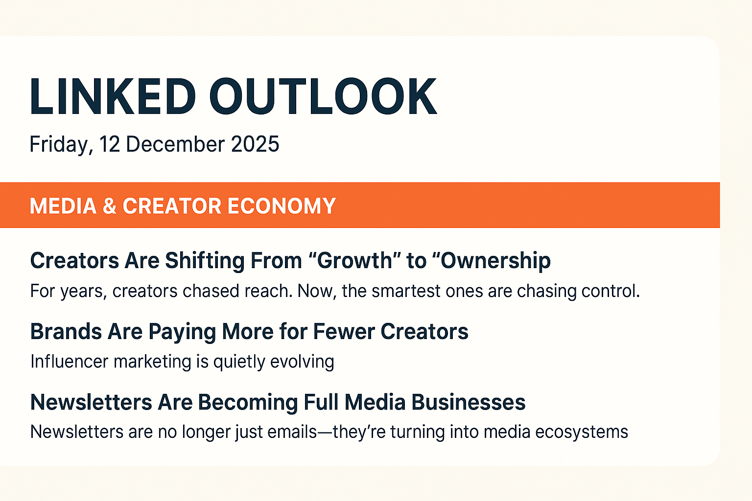 🤖 Creator Economy Shift: Ownership, AI, and Strategic Partnerships