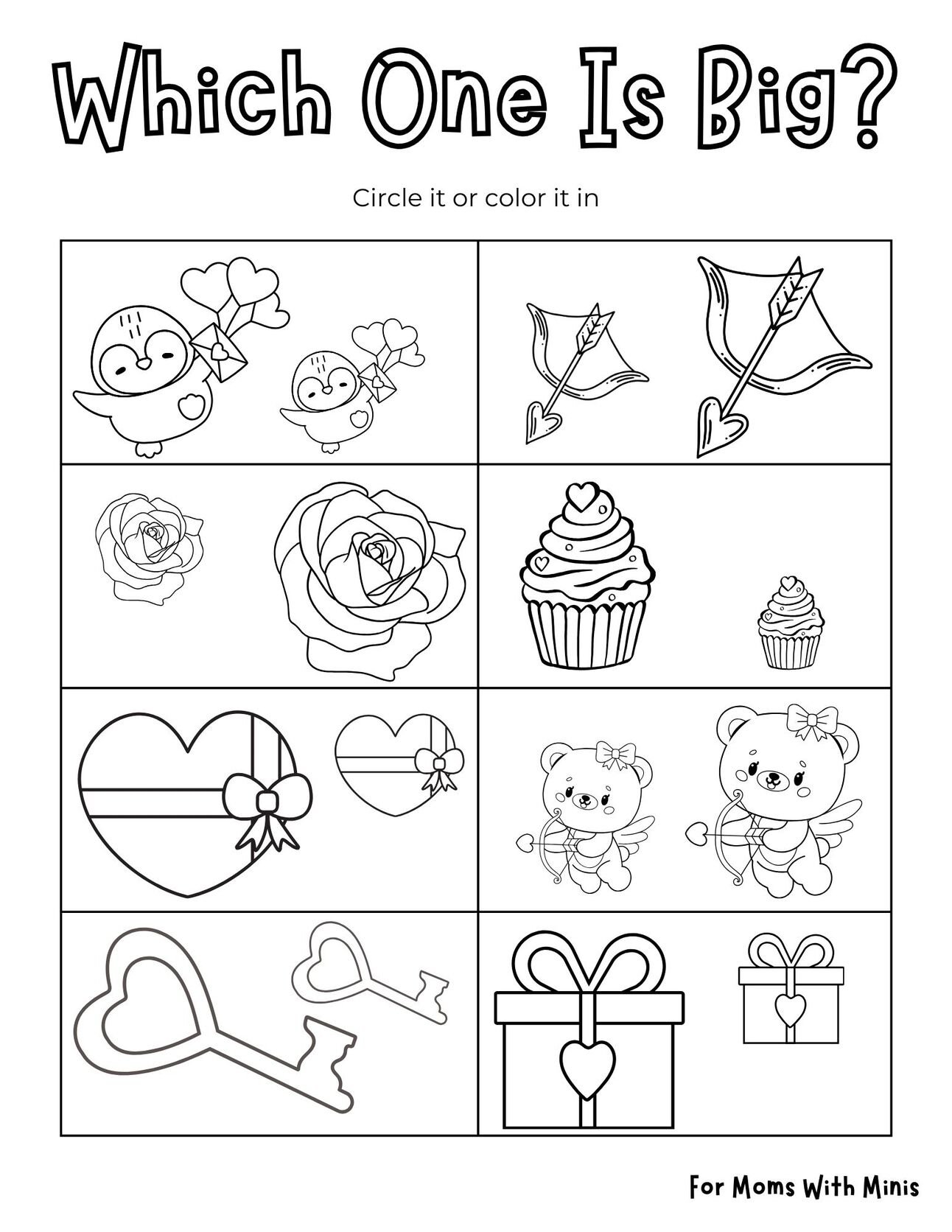 🔑 Valentine's Day Size Comparison