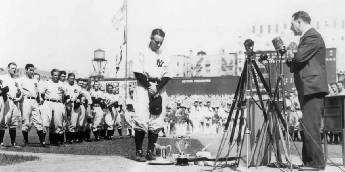 ⚾Rags (Righetti) and the Luckiest MAN (Gehrig) July 4th at Yankee Stadium 