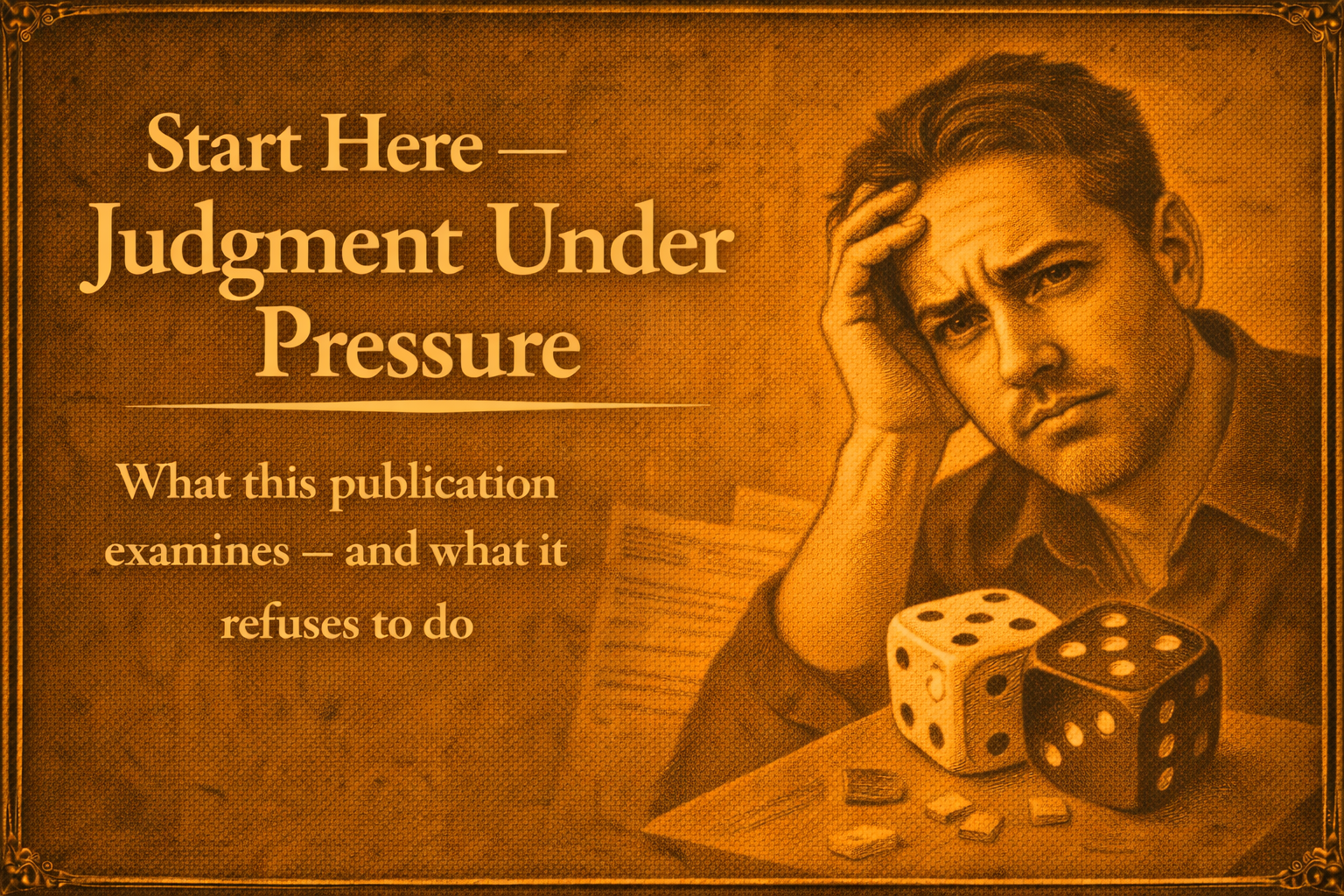 Start Here — Judgment Under Pressure