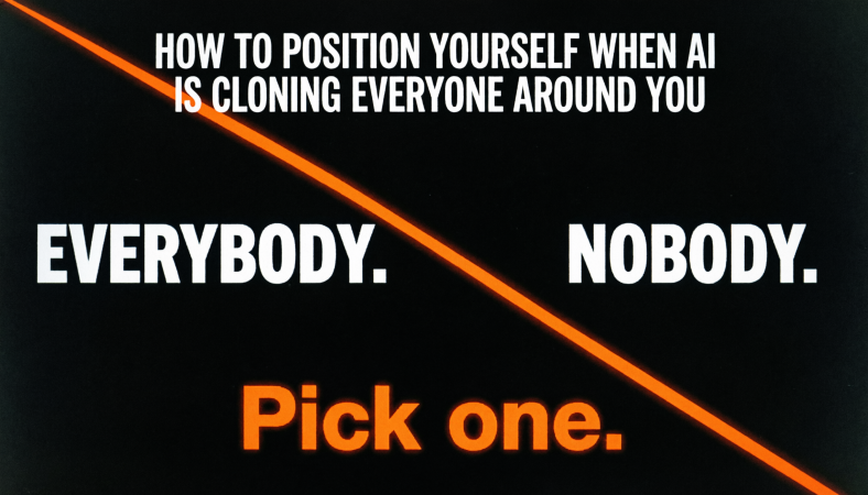 HOW TO POSITION YOURSELF WHEN AI IS CLONING EVERYONE AROUND YOU