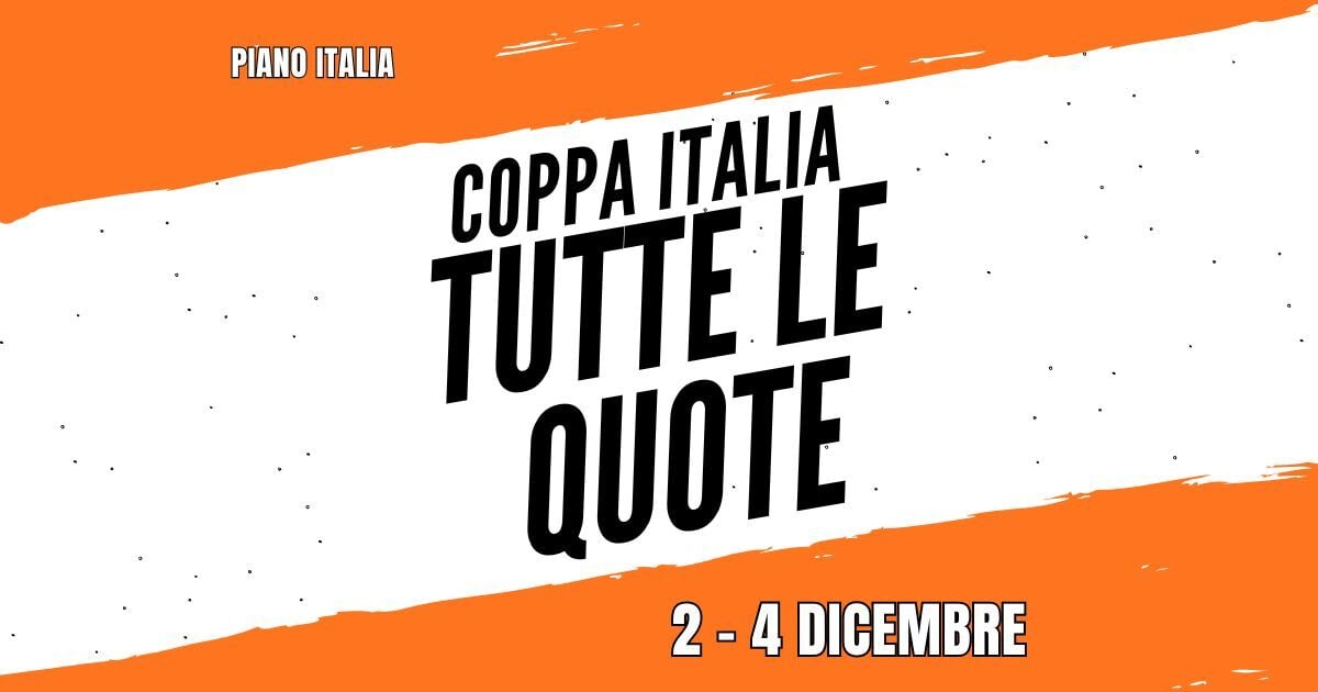 Coppa Italia ottavi di finale 2-4 dicembre
