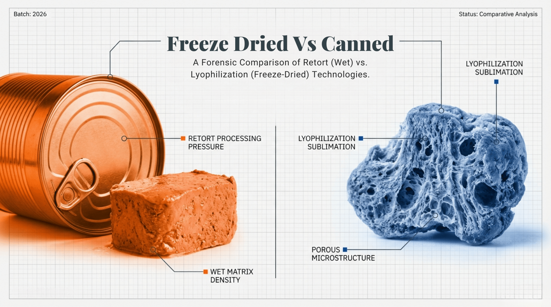 Freeze-Dried Raw vs Wet Pet Food: Retort Processing, Moisture, and Nutrient Structure 