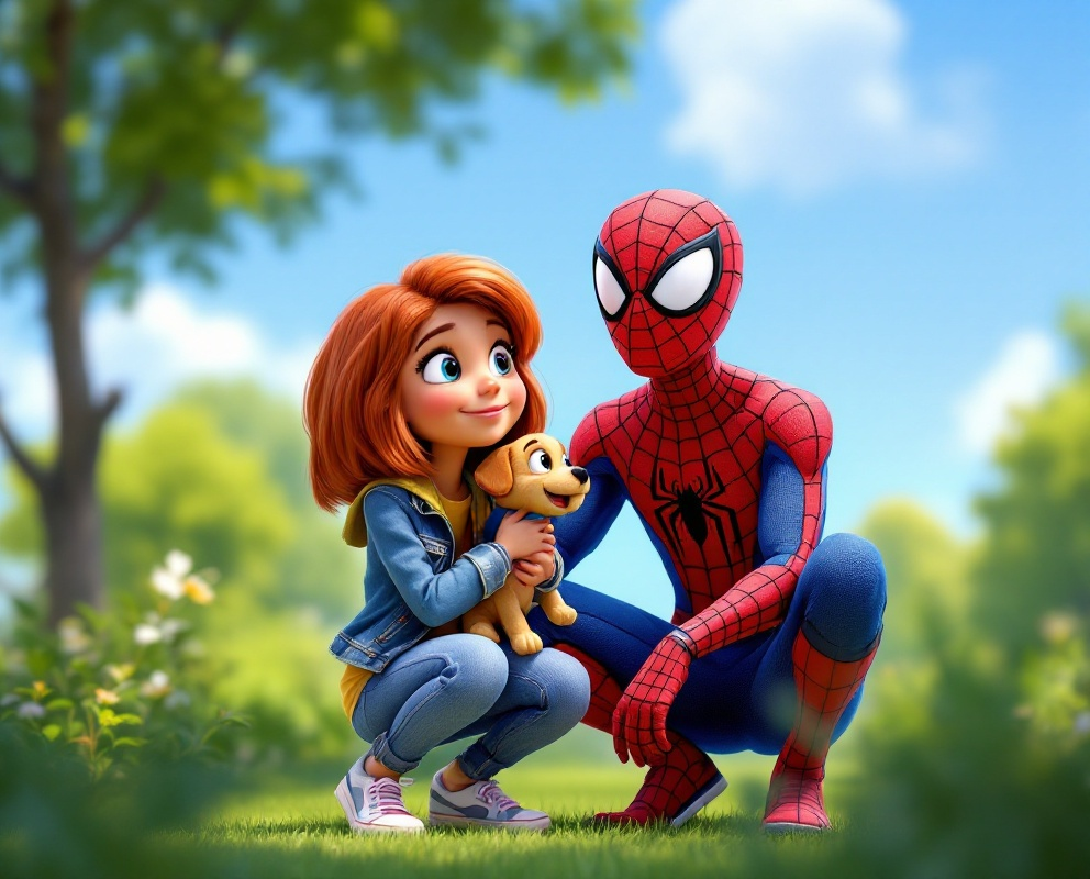 Today’s Story: Laura & Spider-Man Help A Puppy!