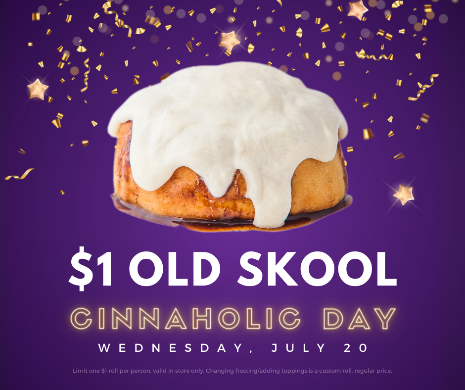 Enjoy $1 cinnamon buns at Cinnaholic this Wednesday