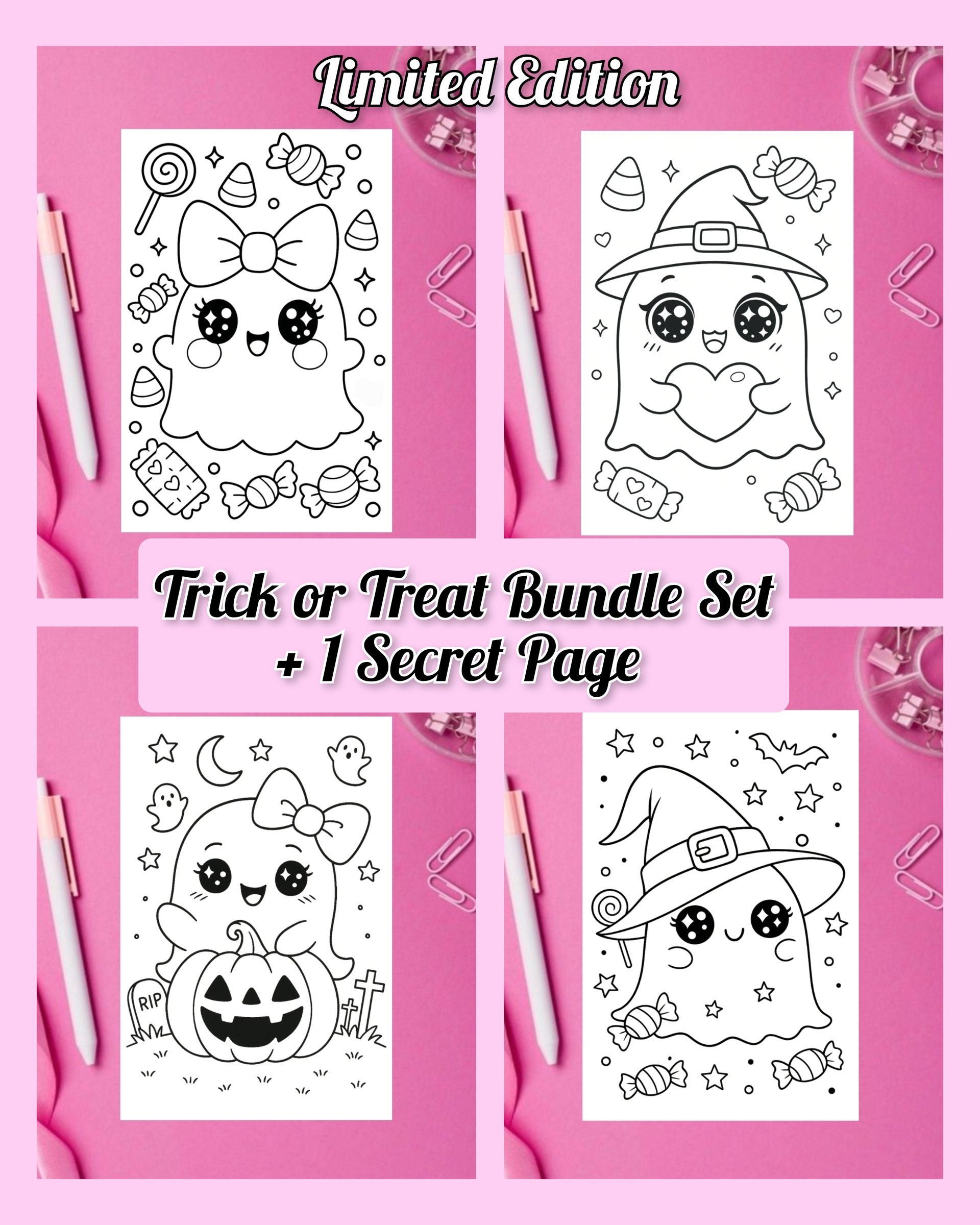 🎃 New Halloween Release: Trick or Treat Coloring Bundle Inside!