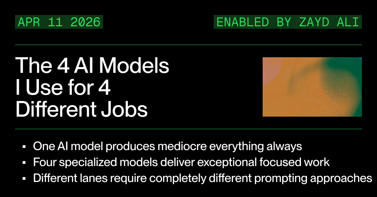 The 4 AI Models I Use for 4 Different Jobs