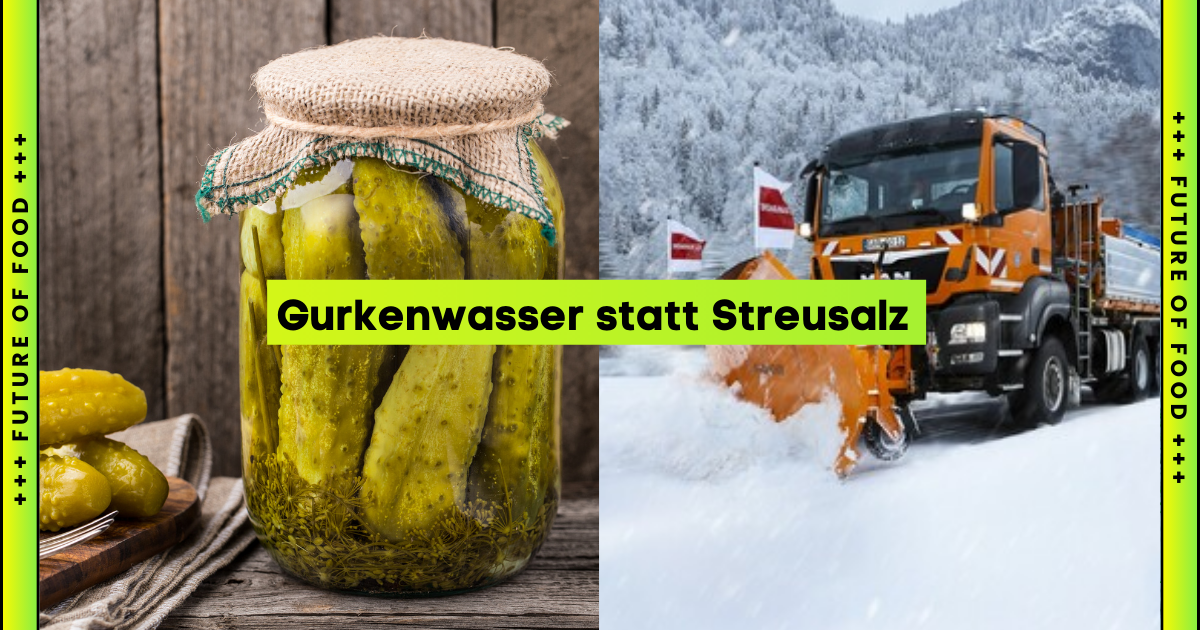 Gurkenwasser statt Streusalz 🥒