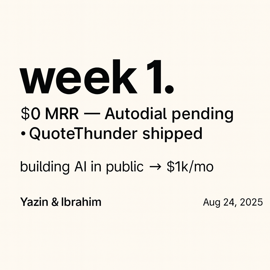 week 1: $0 MRR - one launch, one delay