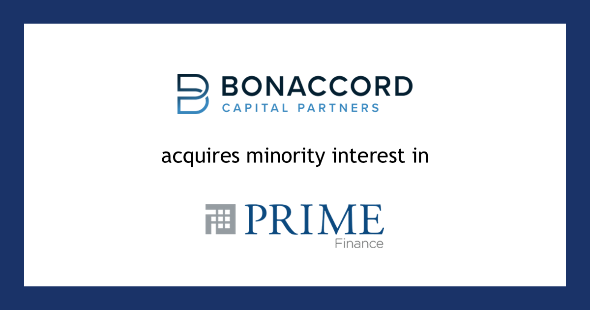 Bonaccord Capital Partners acquires minority interest in Prime Finance