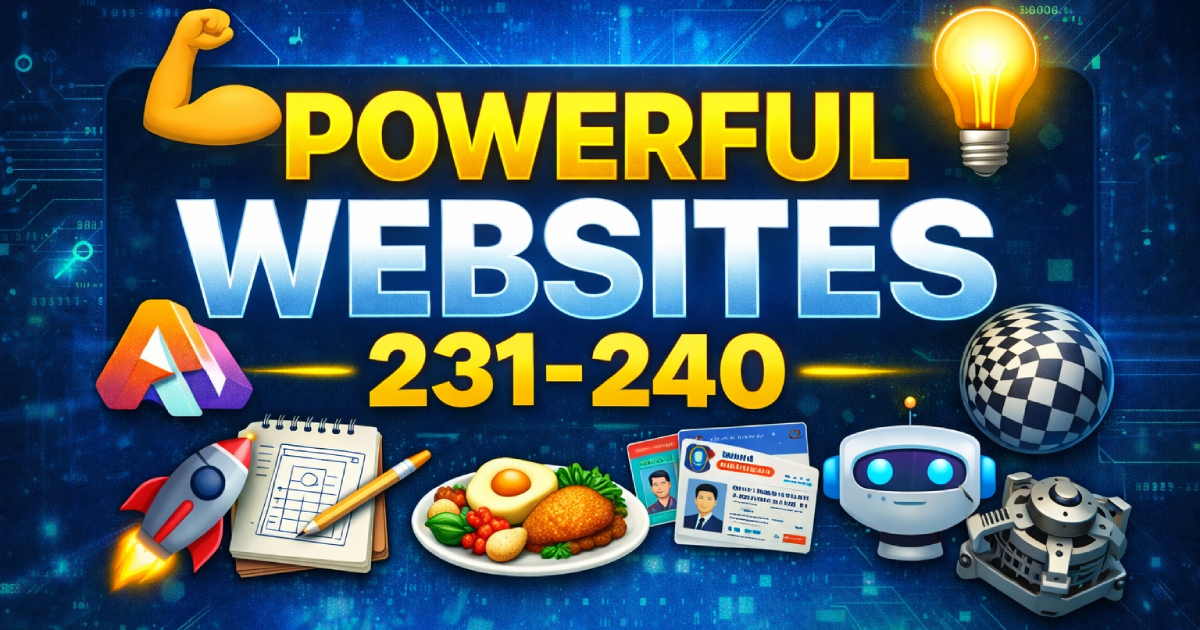 Powerful Websites (Parts 231-240)