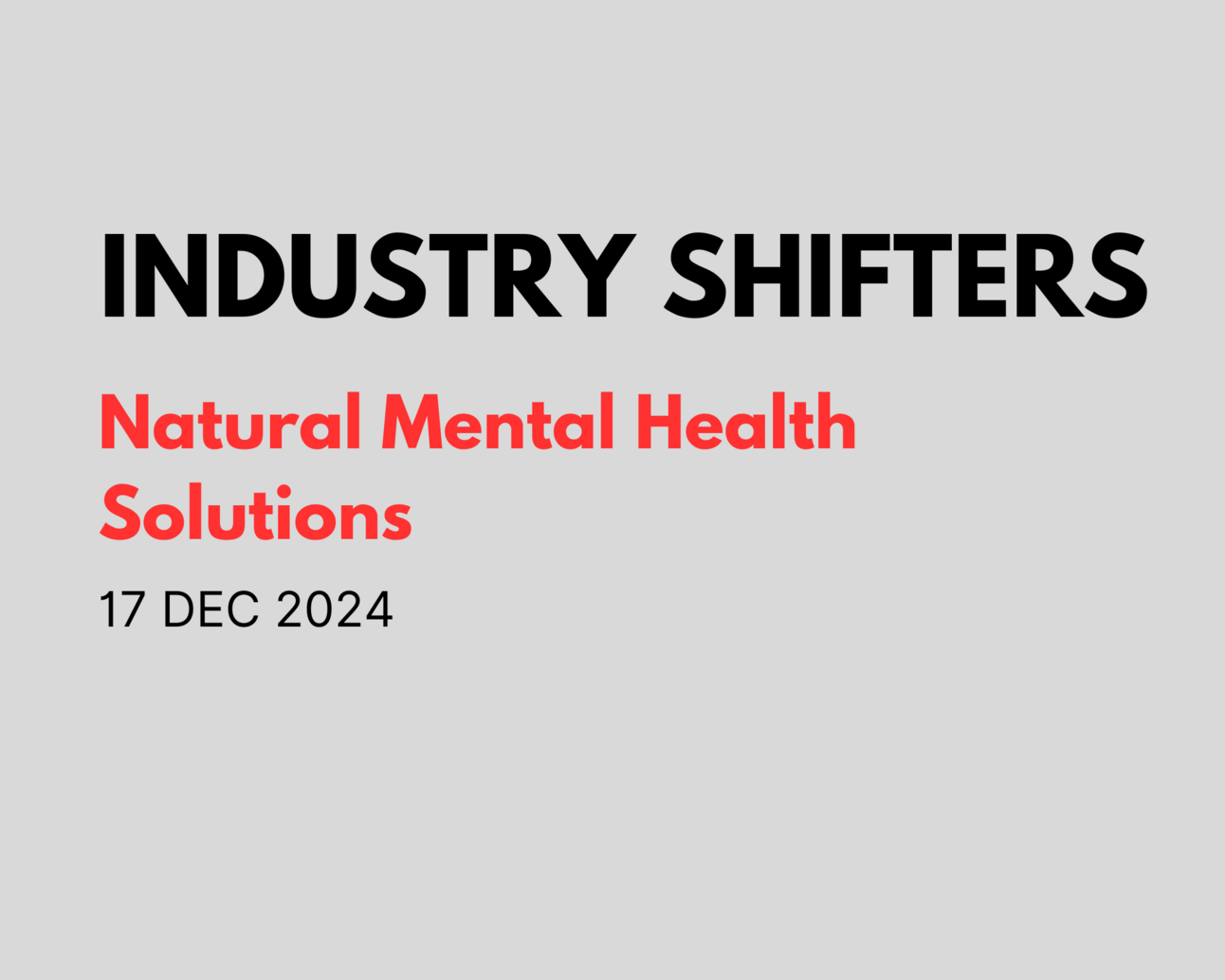 Natural Mental Health Solutions