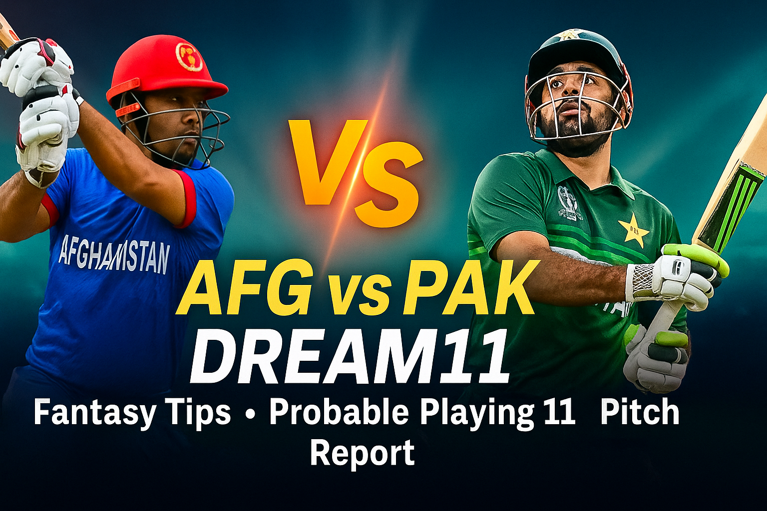 AFG vs PAK Dream11 Prediction Today Match – Fantasy Tips, Probable Playing 11 & Pitch Report