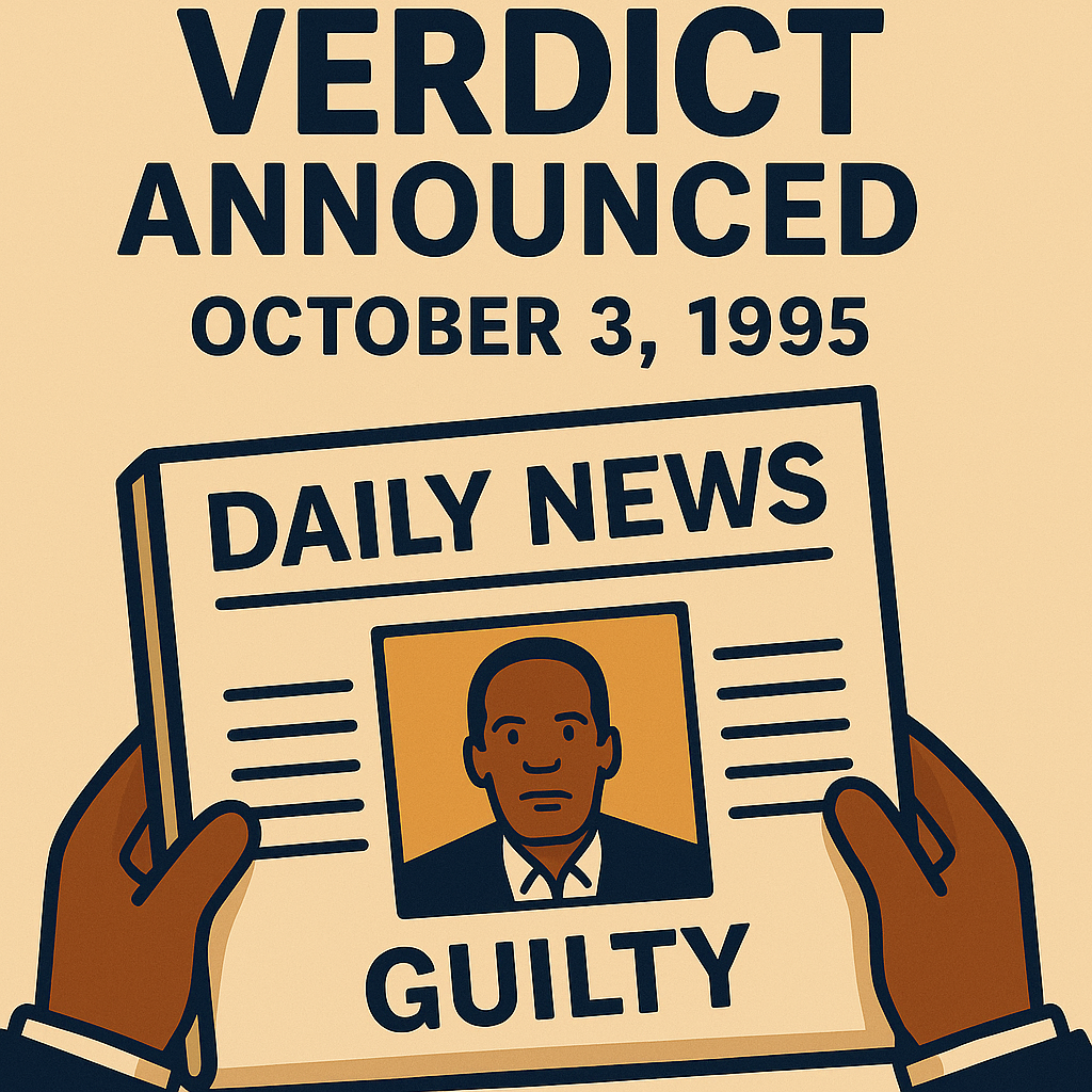 October 3, 1995 — ⚖️ “Not Guilty.” The O.J. Simpson Verdict Stuns the World
