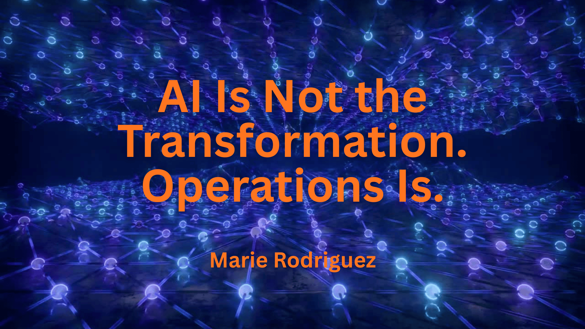 Operations Is the Missing Layer in Most Transformations