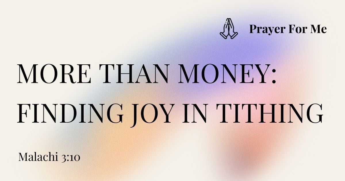 More Than Money: Finding Joy in Tithing