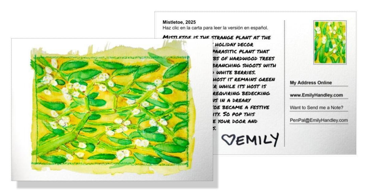 A Postcard about Mistletoe