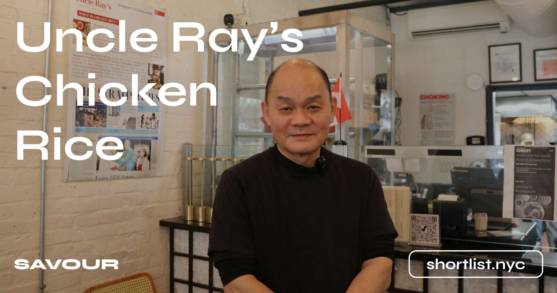 Ray behind Uncle Ray's Chicken Rice