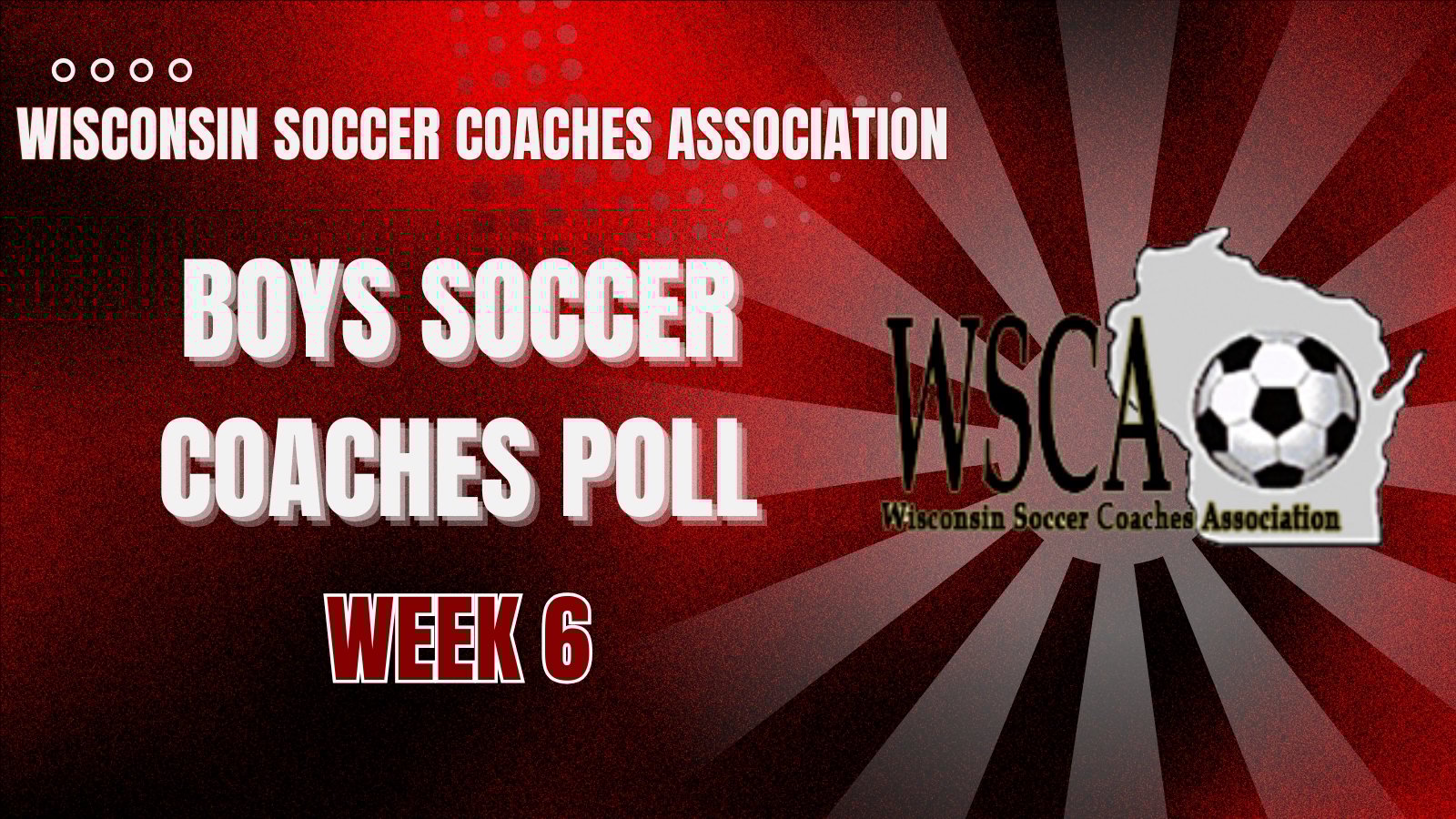 Wisconsin Soccer Coaches Association Boys Soccer Rankings - Week 6