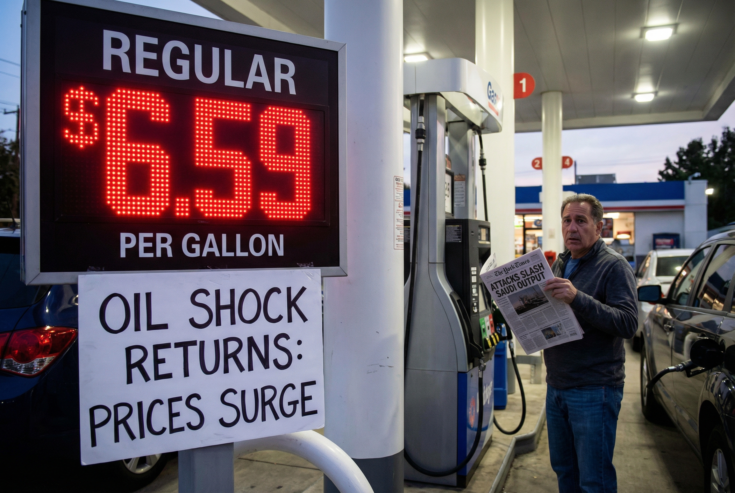 🛢️ Oil Shock Returns: Prices Surge Again After Attacks Slash Saudi Output