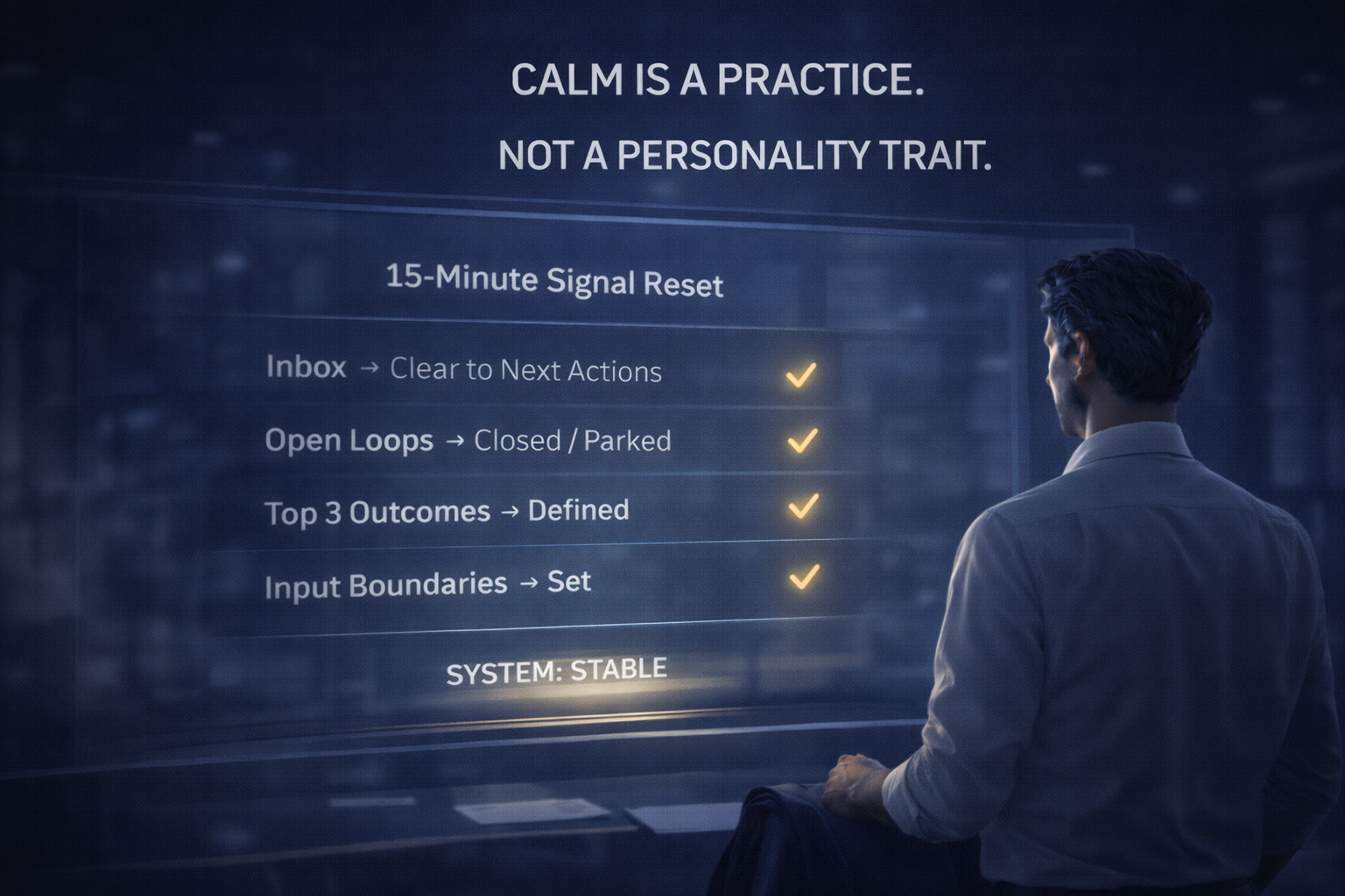 Calm Is a Practice, Not a Personality Trait.
