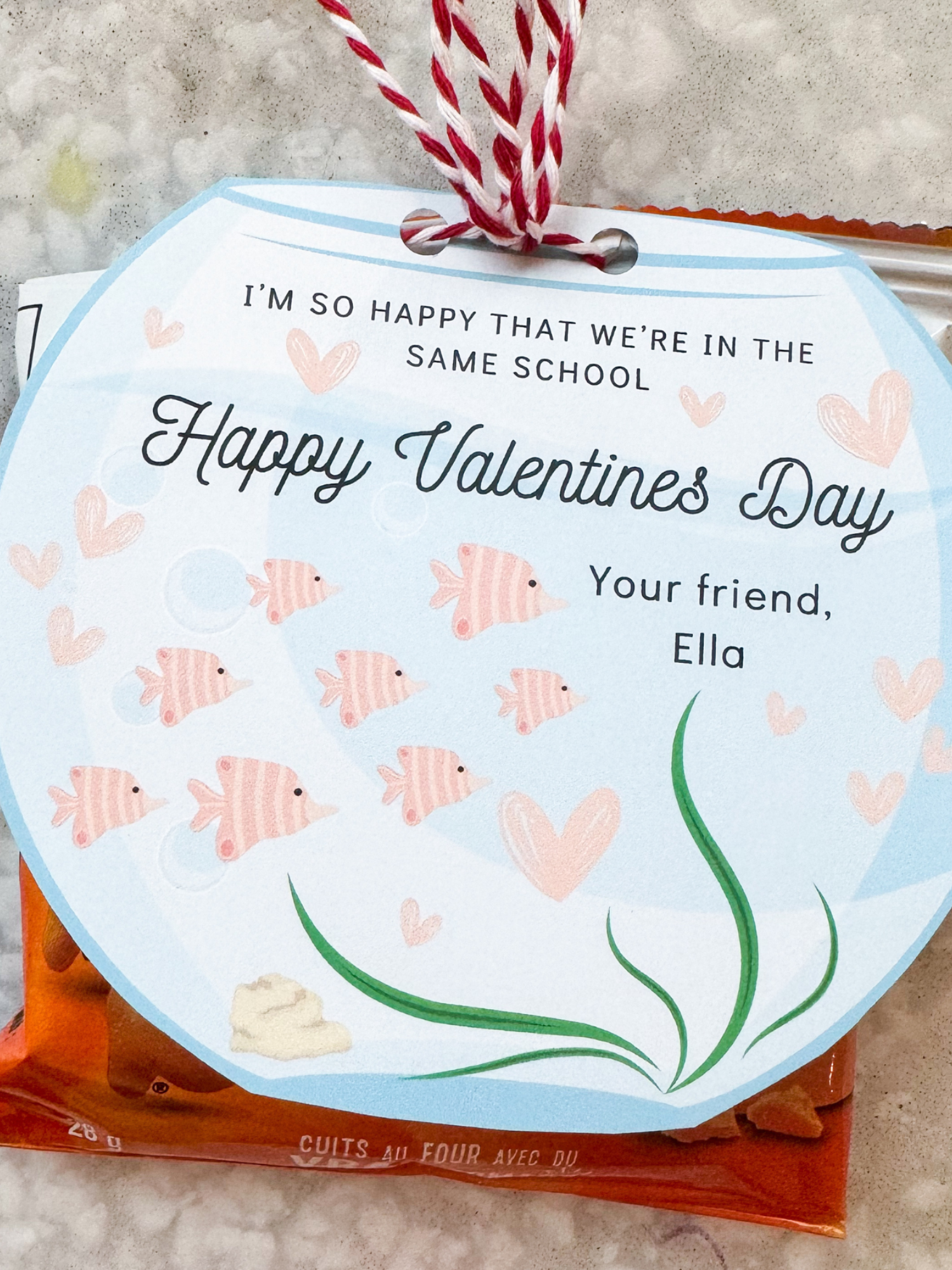 Goldfish Valentine Card