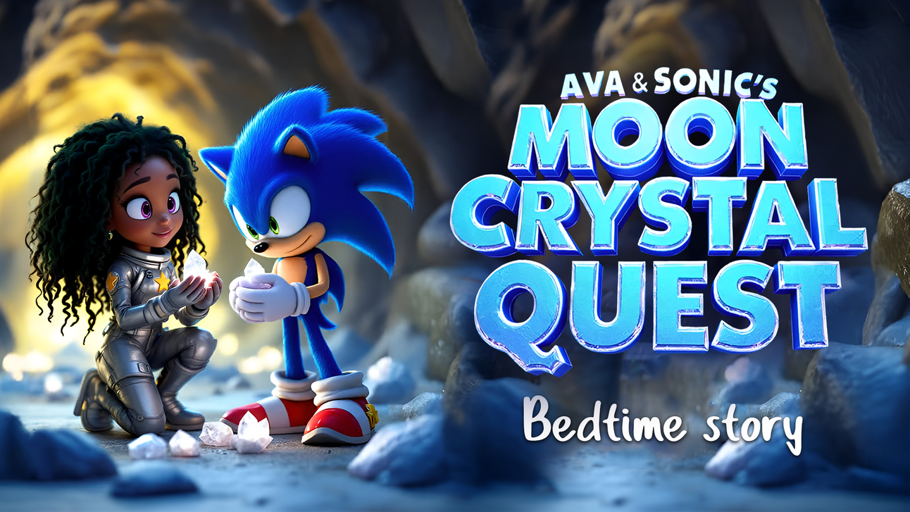 Today’s Story: Ava & Sonic’s Moon Crystal Quest 🌖 💎