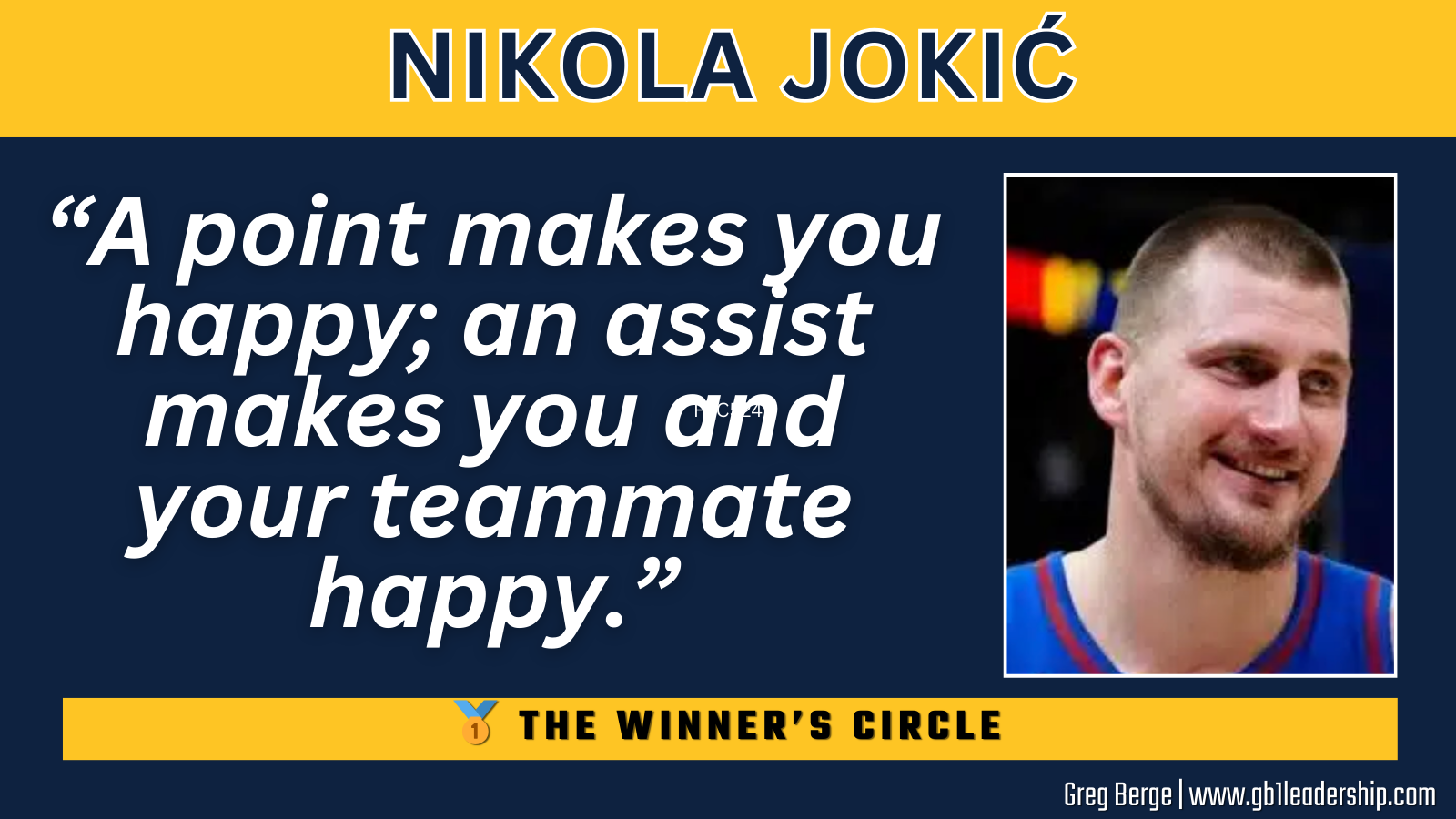🥇The Winner's Circle: Nikola Jokić 