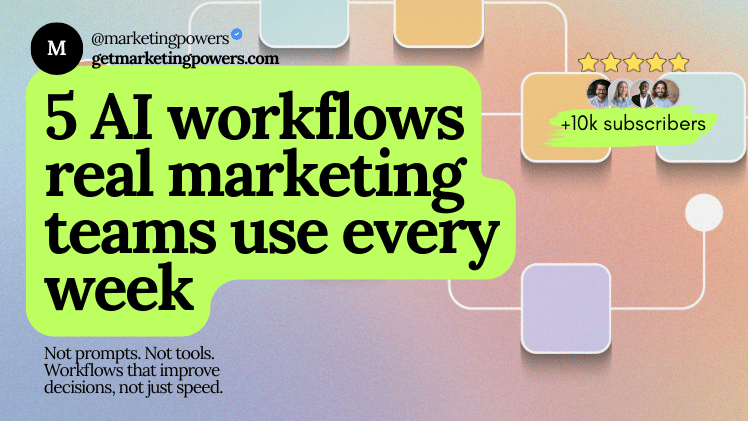 5 AI workflows real marketing teams use every week
