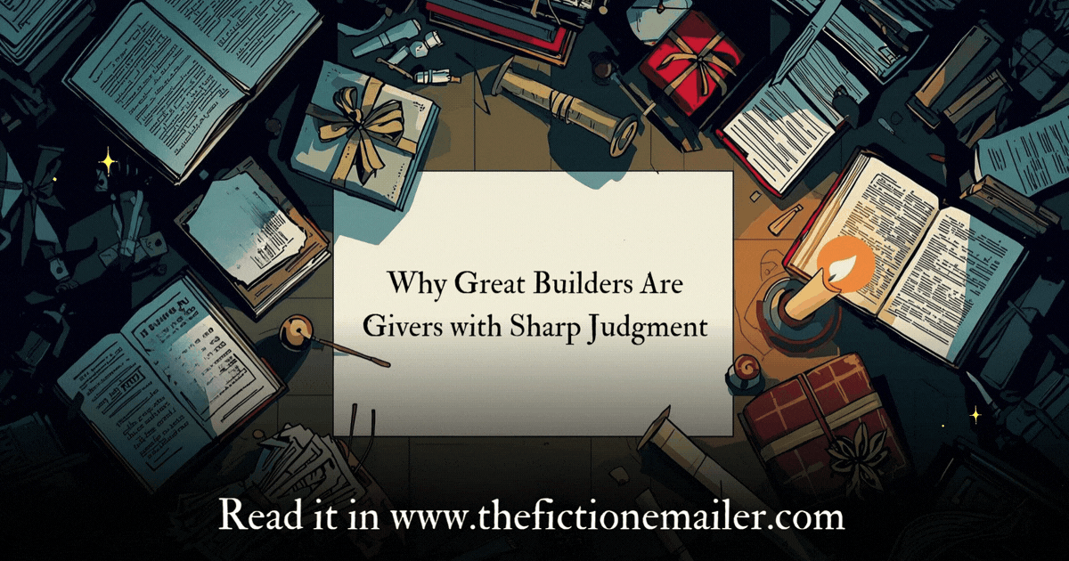 Why Great Builders Are Givers with Sharp Judgment