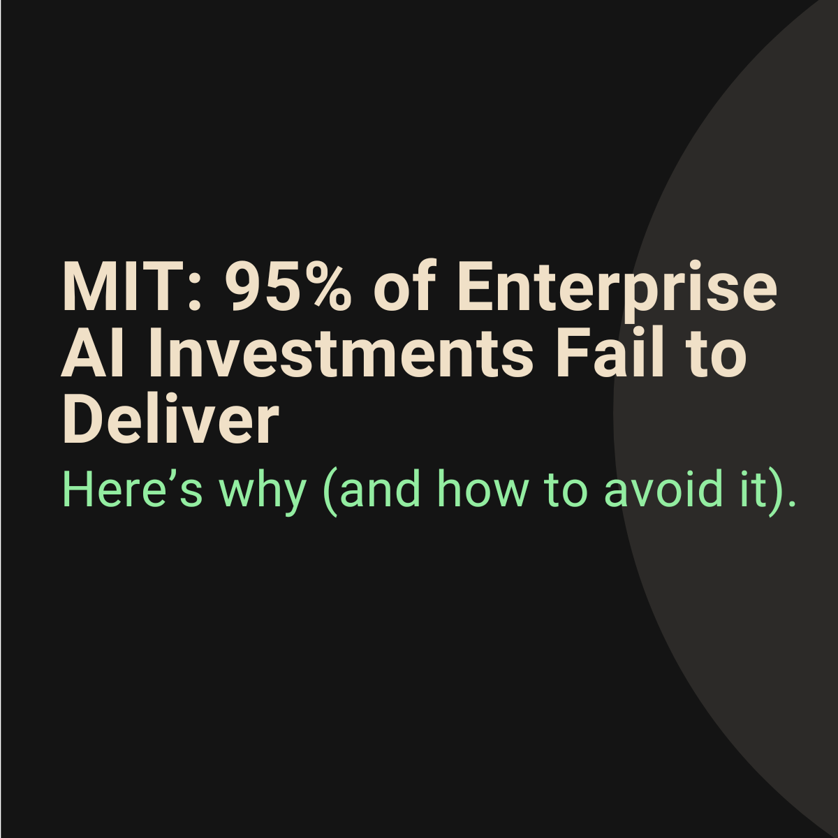 Why 85% of AI Projects Fail (And How to Avoid Becoming One)