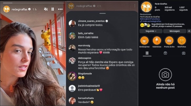 Apagão” do Giraffas intriga seguidores e revela nova coleção dos Ursinhos Carinhosos