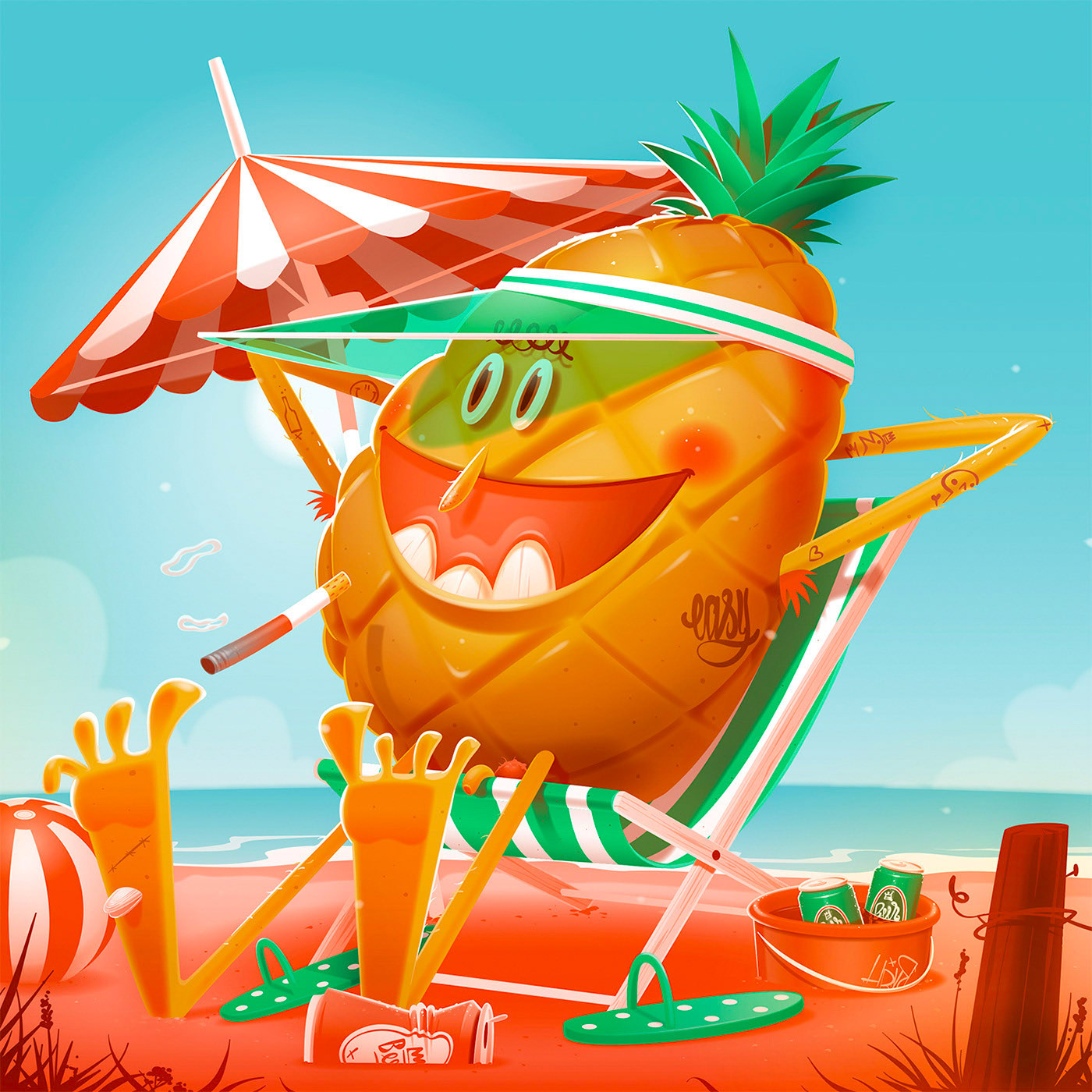 Charmingly Grotesque Yet Cheerful Art by Tom HRVB