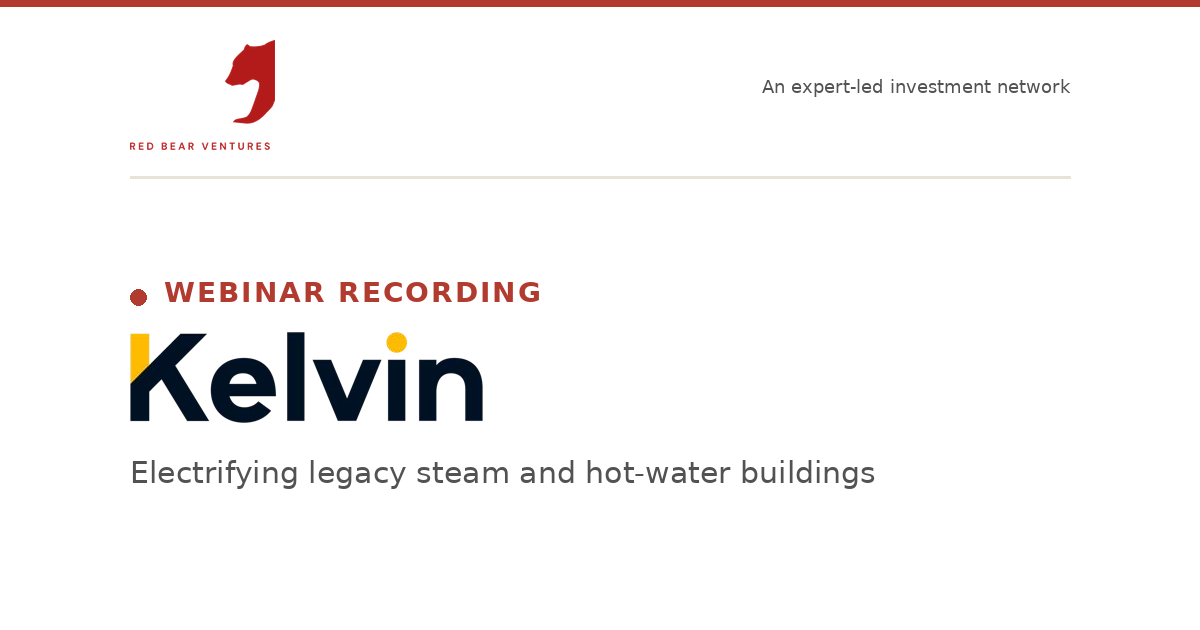 Red Bear Ventures - Kelvin Recording & Investment Link