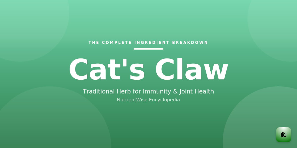 The Complete Ingredient Breakdown: Cats Claw