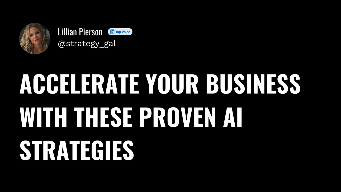 Accelerate your business with these proven AI strategies – pre-order today!